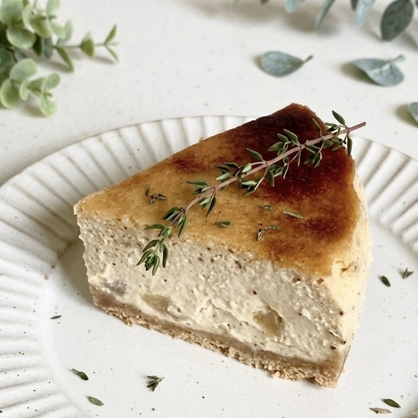 アールグレーとリンゴのチーズケーキ(カット)