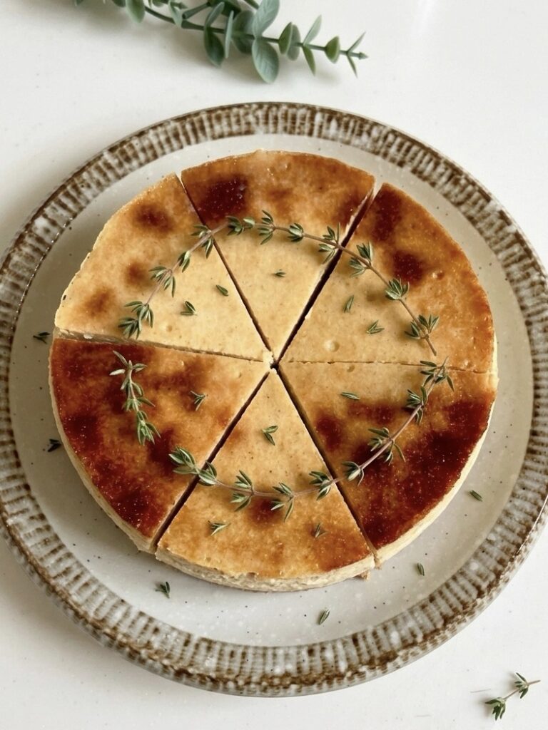 アールグレーとりんごのベイクドチーズケーキ