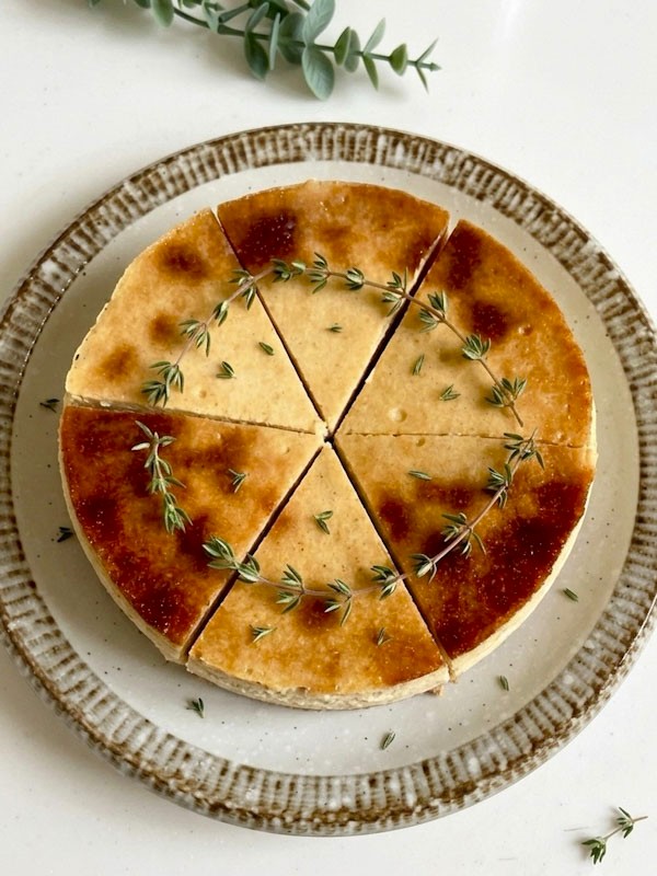 アールグレーとりんごのベイクドチーズケーキ