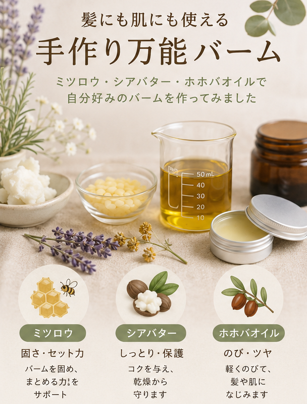 手作りバームの材料